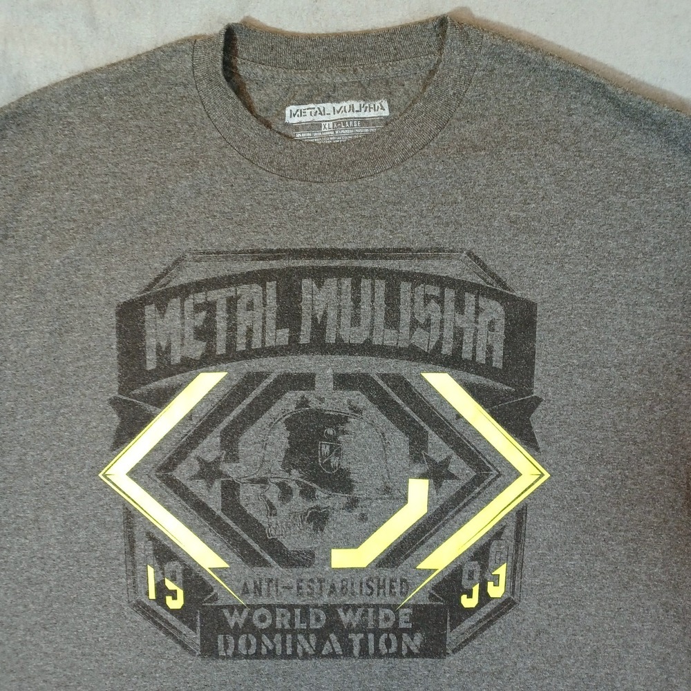 Metal Mulisha Shirt Mens Extra Large Grey Graphic Print FMX Motocross Grunge